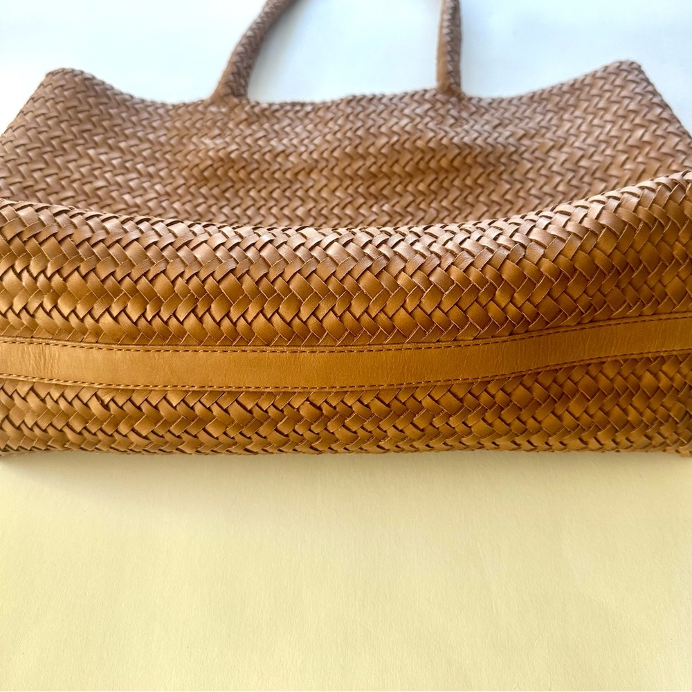 Madewell The Signature Woven Leather Tote Burnt Sienna EUC - Picture 11 of 13